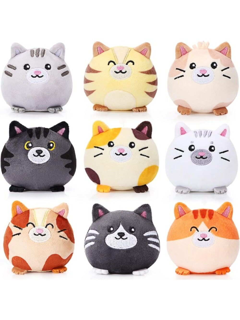 9 Mini Stuffed Animals - Cute Plush Toys for Baby Showers, Party Favors & Gift